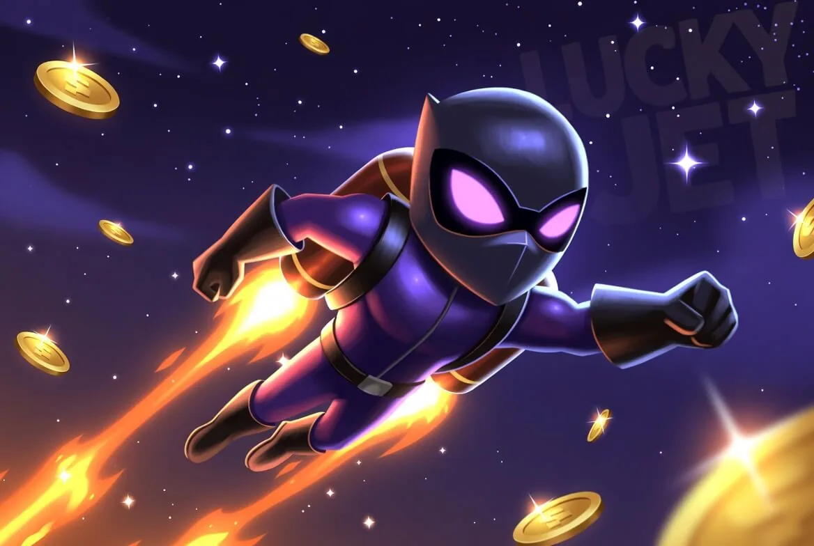 Tela de como jogar Lucky Jet com a curva do multiplicador e botões de aposta